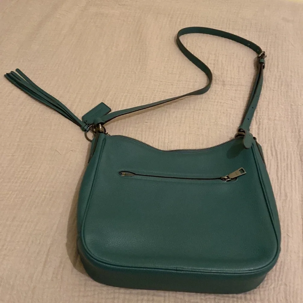 Coach  Chaise green polished pebble leather bag . Very good condition